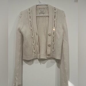 Zadig & Voltaire Cream Cardigan with Button Detail